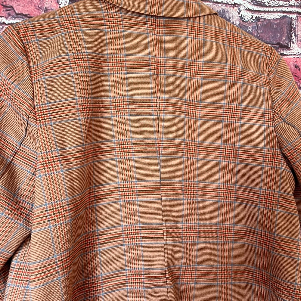 J.Jill Auburn & Blue Plaid One-Button Mendocino Blazer NWT - Picture 6 of 6